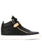 Giuseppe Zanotti Design London Mid-top Sneakers, Women's, Size: 38, Black, Leather/rubber