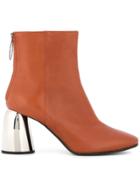 Ellery Cone Heel Ankle Boots - Brown