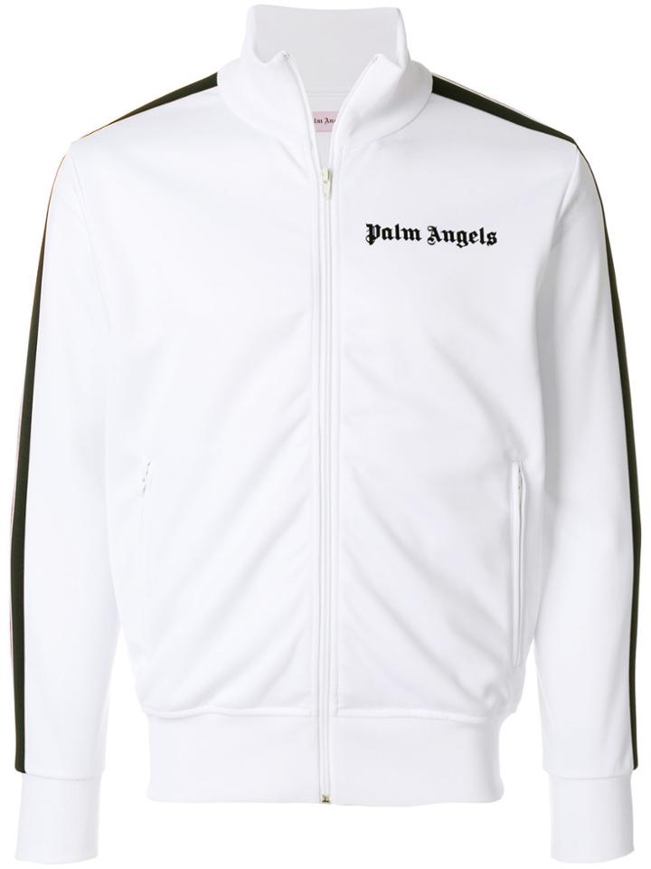 Palm Angels Zipped Up Track Jacket - White