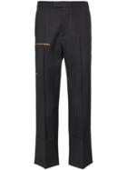Raf Simons Crystal Embellished Cropped Trousers - Black