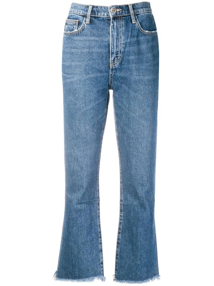 Current/elliott Raw Hem Jeans - Blue