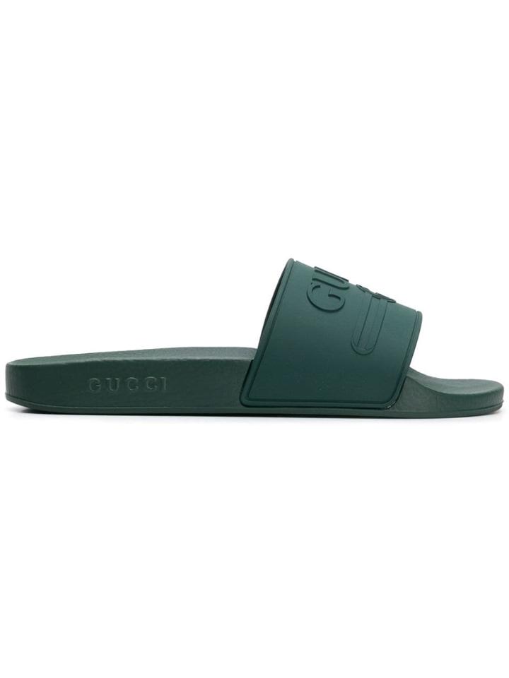 Gucci Logo Slides - Green