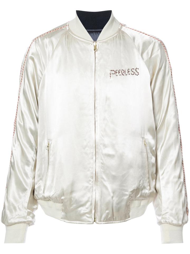 Visvim Embroidered Bomber Jacket - White