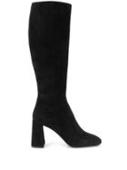 Prada Square-toe Knee-length Boots - Black