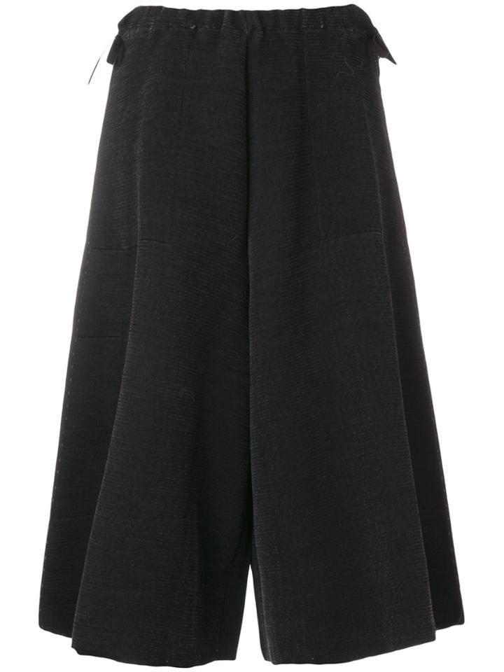 Boboutic Wide Leg Cropped Trousers - Black