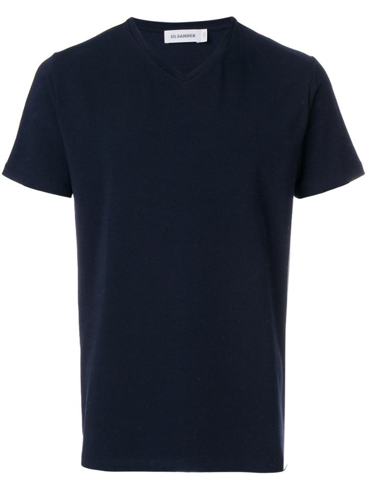 Jil Sander V-neck T-shirt - Blue