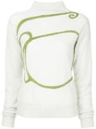 Onefifteen Embroidered Knit Sweater - White