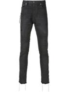 Mr. Completely Distressed Skinny Jeans, Men's, Size: 36, Black, Cotton/spandex/elastane