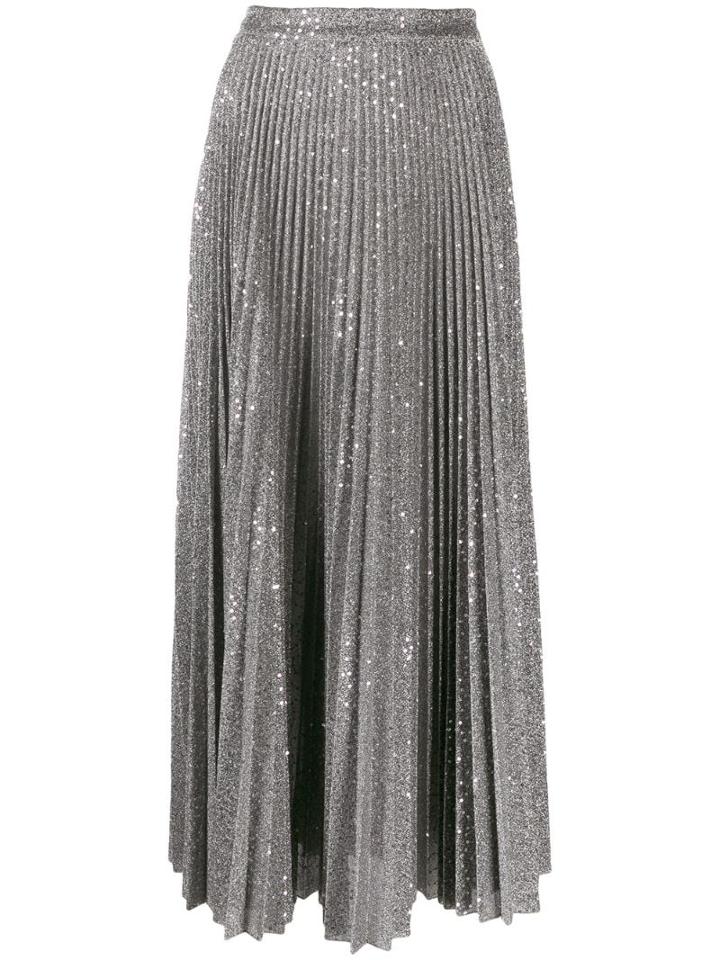 Dondup Sequin-embellished Midi Skirt - Grey