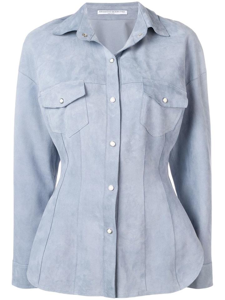 Ermanno Scervino Nubuck Jacket - Blue