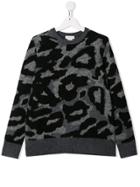 Stella Mccartney Kids Teen Camouflage Intarsia Sweater - Black