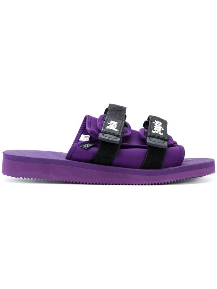 Palm Angels Suicoke Slides - Pink & Purple