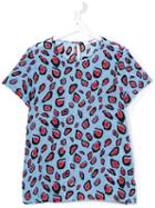 Msgm Kids Leopard Print T-shirt, Girl's, Size: 14 Yrs, Blue