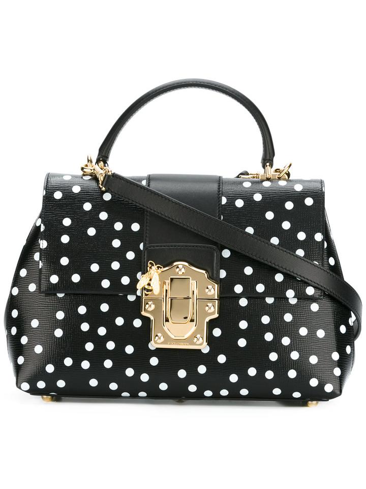 Dolce & Gabbana Lucia Satchel, Women's, Black, Leather