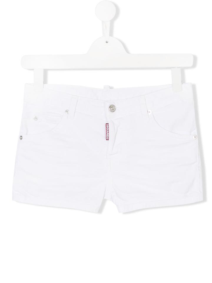 Dsquared2 Kids Lightweight Hot Pants - White
