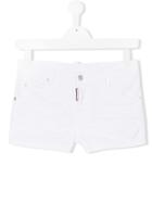 Dsquared2 Kids Lightweight Hot Pants - White