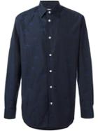 Vivienne Westwood Man Logo Print Button Down Shirt, Men's, Size: 46, Blue, Cotton