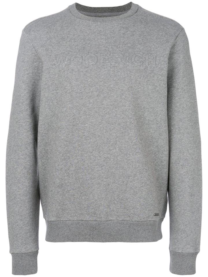 Woolrich Logo Embroidered Sweatshirt - Grey