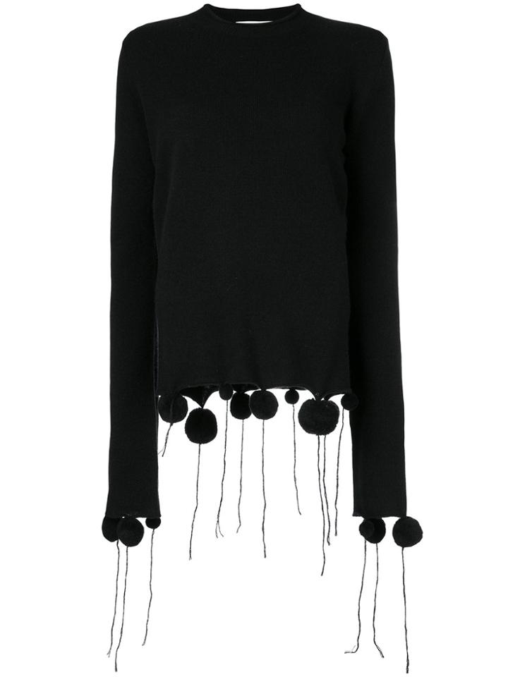 Ports 1961 Pom Pom Trim Jumper - Black