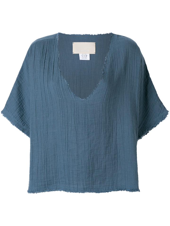 Anaak V-neck Blouse - Blue