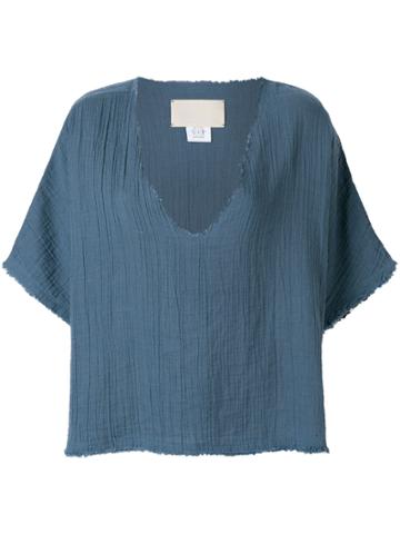 Anaak V-neck Blouse - Blue