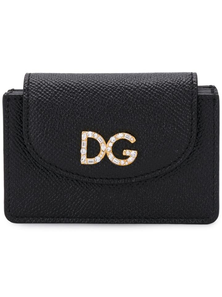 Dolce & Gabbana Crystal Logo Purse - Black