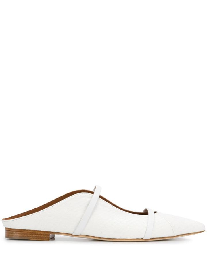 Malone Souliers Maureen Flat Mules - White