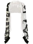Ann Demeulemeester - Distressed Bolero Knit - Women - Cotton - 40, Black, Cotton
