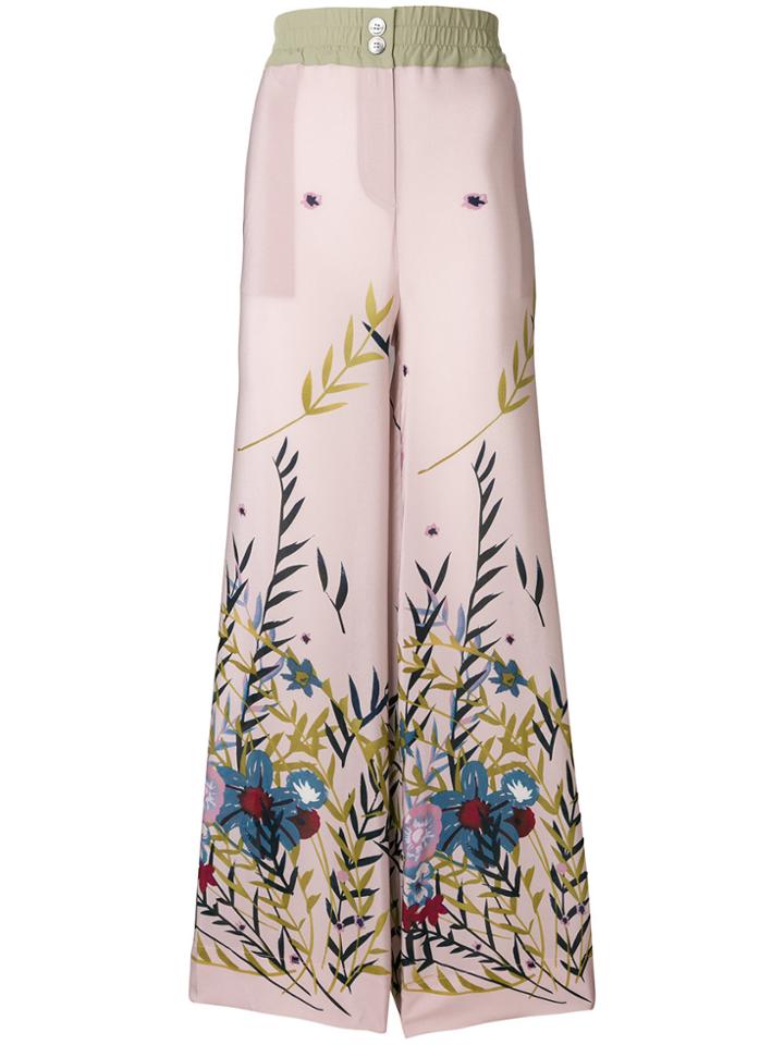 Erika Cavallini Floral Print Trousers - Multicolour
