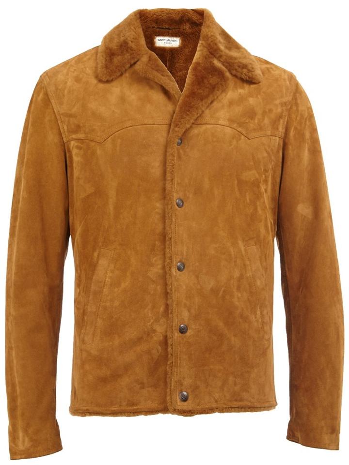 Saint Laurent Peaked Lapel Bomber Jacket