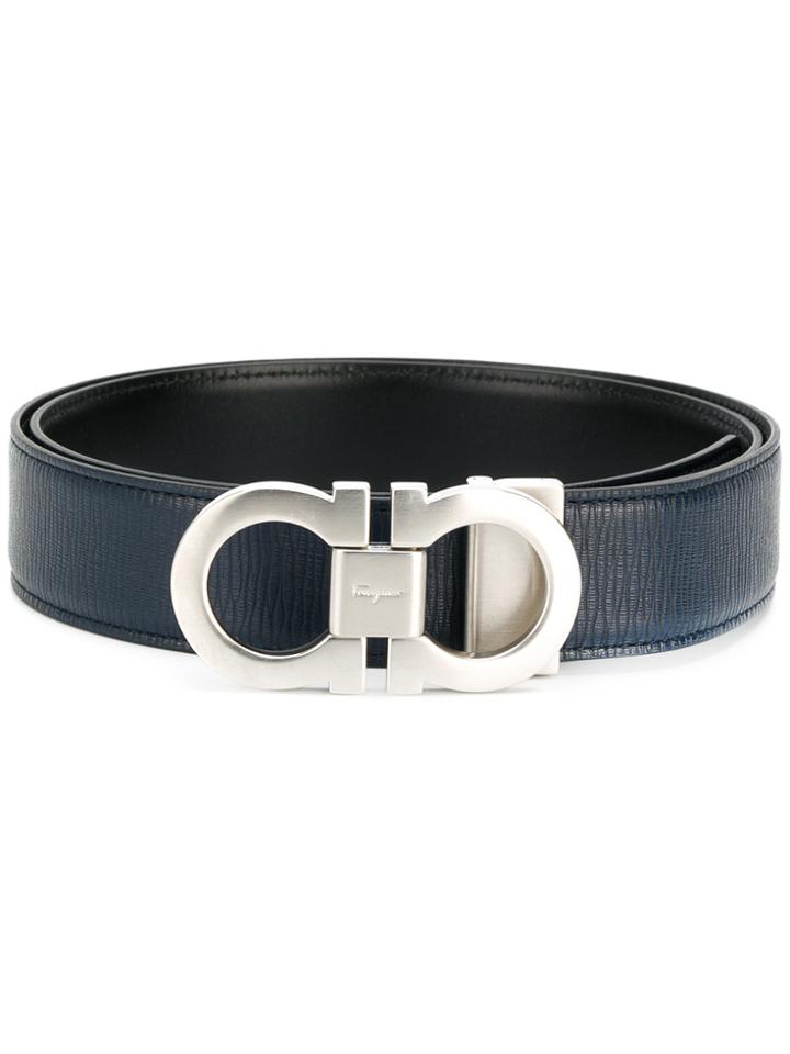 Salvatore Ferragamo Logo Buckle Belt - Blue