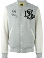 Diesel 'j-who' Varsity Jacket, Men's, Size: Xl, Grey, Cotton/polyester