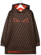 Fendi Kids Logo Print Hoodie Dress - Neutrals