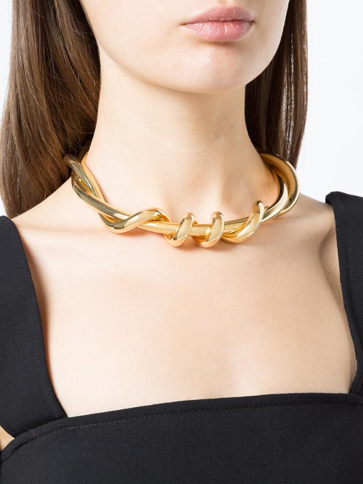 Oscar De La Renta Modern Twist Necklace - Metallic