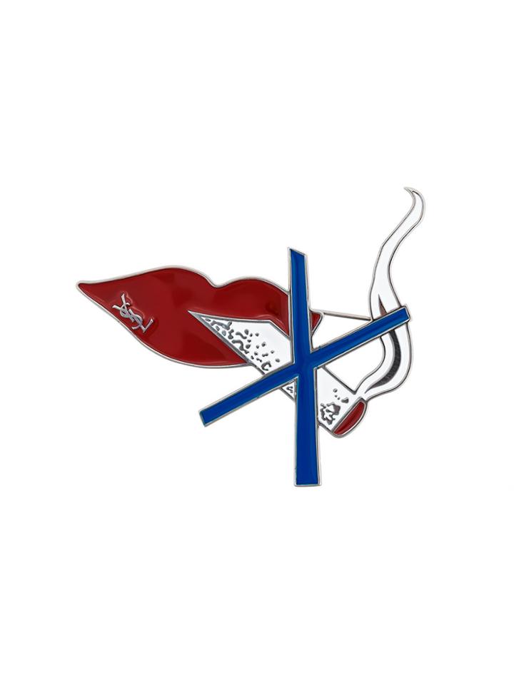 Saint Laurent Bouche Brooch - Multicolour
