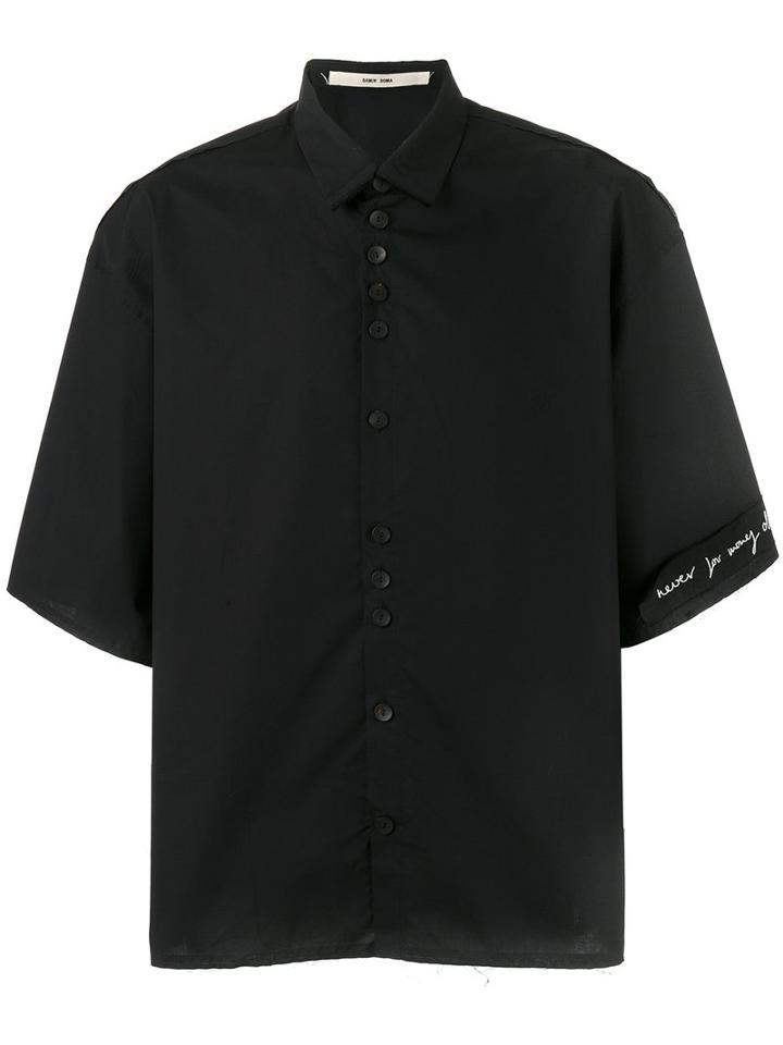 Damir Doma Quote Detail Shirt, Men's, Size: Medium, Black, Cotton