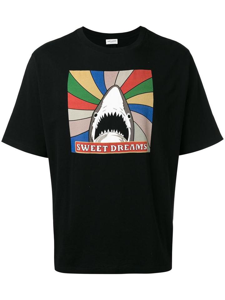 Saint Laurent Sweet Dreams Printed T-shirt, Men's, Size: Small, Black, Cotton
