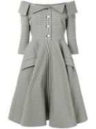 Sara Battaglia Structured Flared Dress - Black
