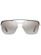 Prada Eyewear Aviator Sunglasses - Green