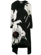 Valentino Floral Oversized Coat - Black