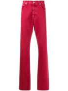 Helmut Lang Straight Leg Jeans - Red