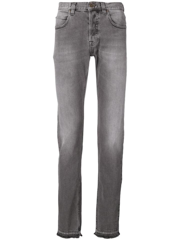 Eleventy Frayed Hem Jeans - Grey