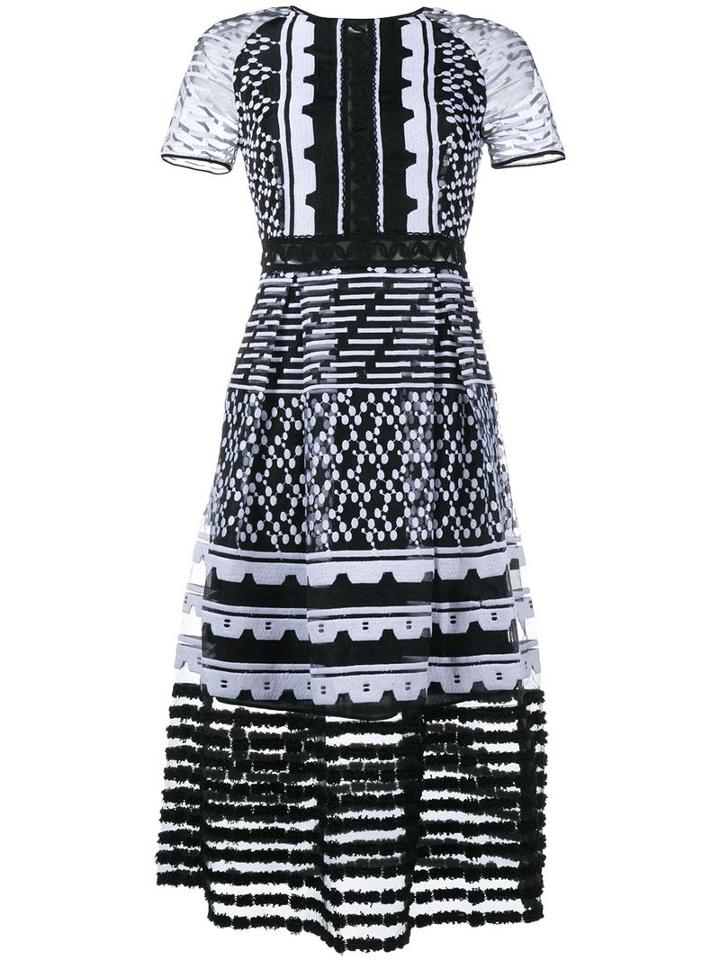 Jonathan Simkhai Embroidered Midi Dress, Women's, Size: 2, Black, Polyester/silk
