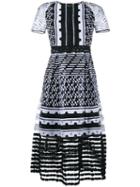 Jonathan Simkhai Embroidered Midi Dress, Women's, Size: 2, Black, Polyester/silk
