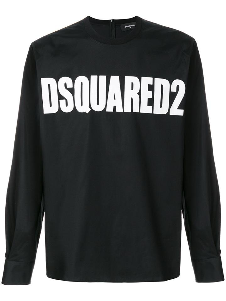 Dsquared2 Logo Printed Top - Black