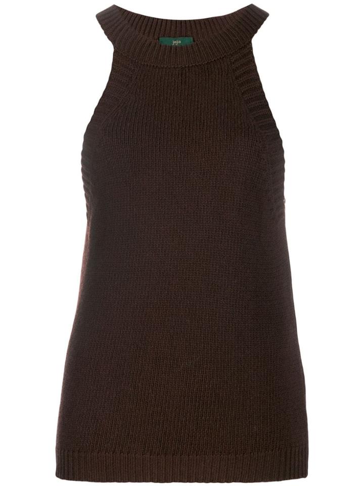 Jejia Ribbed-knit Tank Top - Brown
