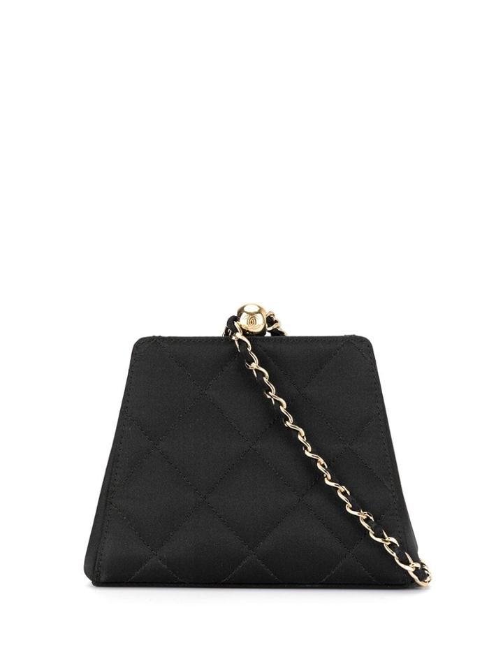 Chanel Pre-owned Cc Logos Chain Clasp Tote - Black