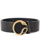 Just Cavalli Snake Plaque Belt - Black