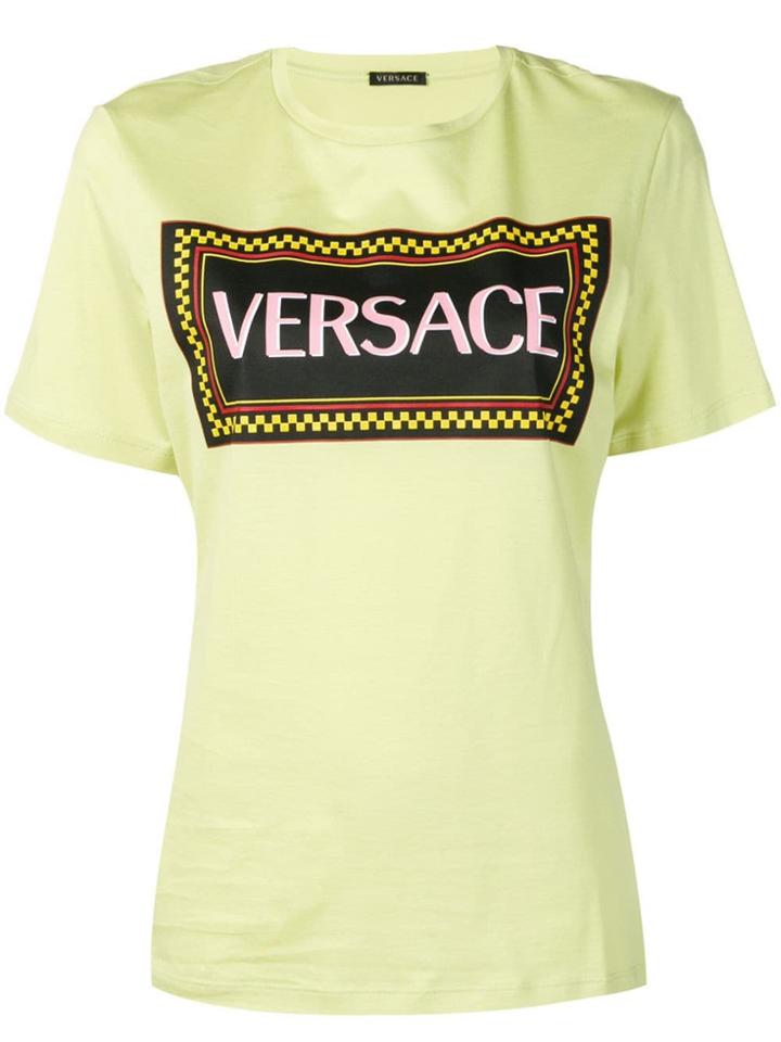 Versace 90's Vintage Logo Print T-shirt - Green