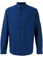 Theory - Classic Long Sleeve Shirt - Men - Cotton/linen/flax - S, Blue, Cotton/linen/flax